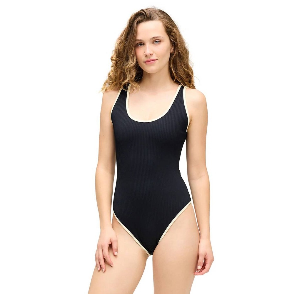 Seea Maxine One Piece Swimsuit Nero Black Large New With Tags